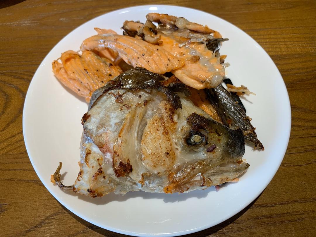 香煎三文鱼头