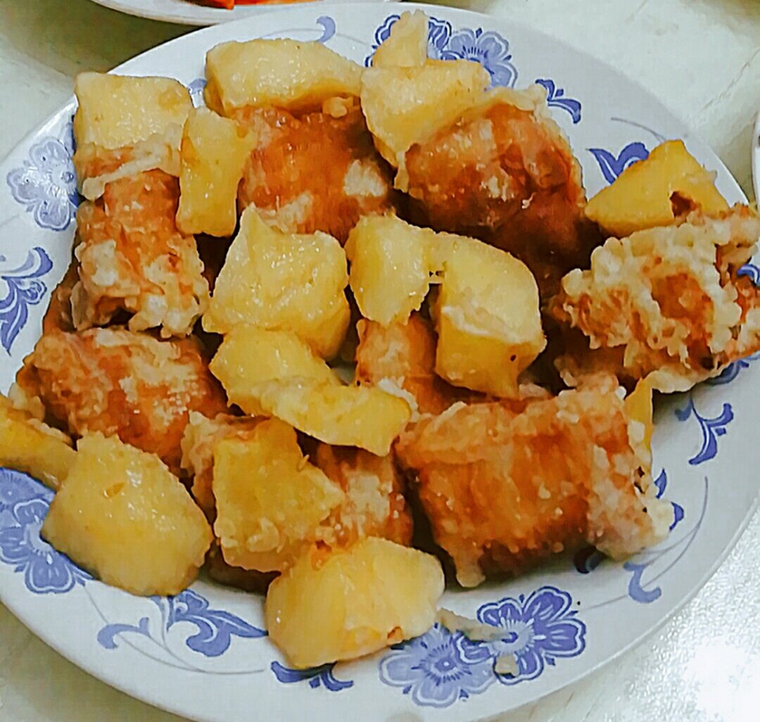 菠萝油条虾