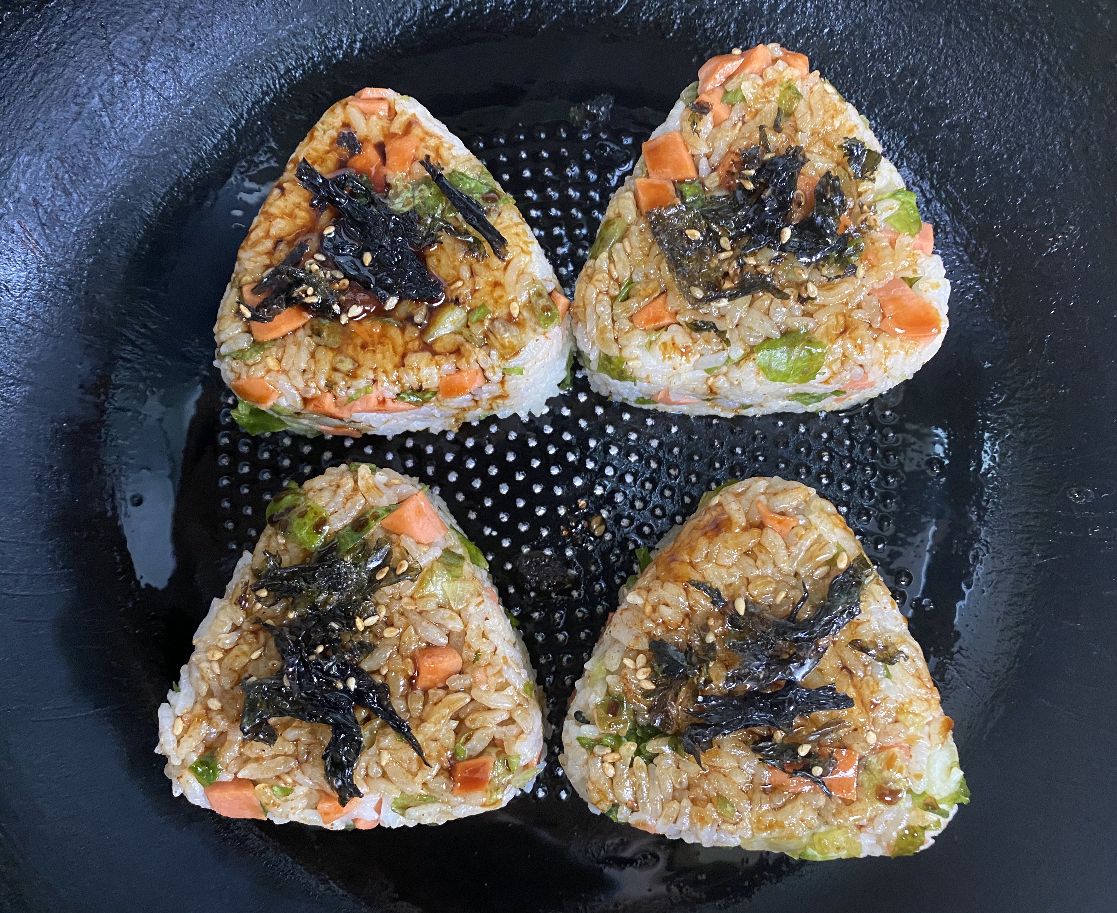 ㊙️米饭的神仙吃法|日式芝士饭团🍙的做法 步骤9
