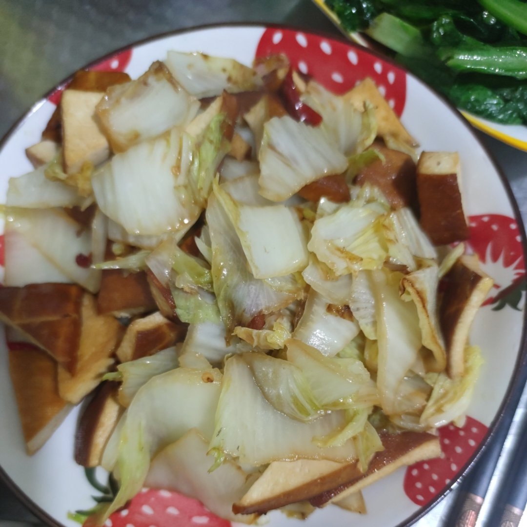 豆腐泡酿肉烧白菜
