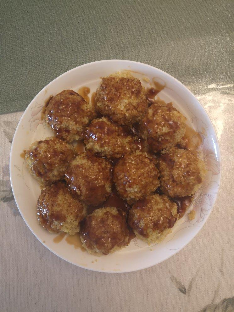 蒸小米藕肉丸