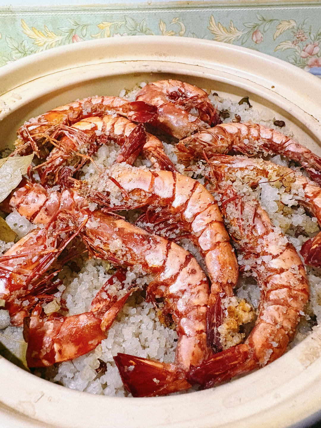 超大超鲜的盐焗🦐虾