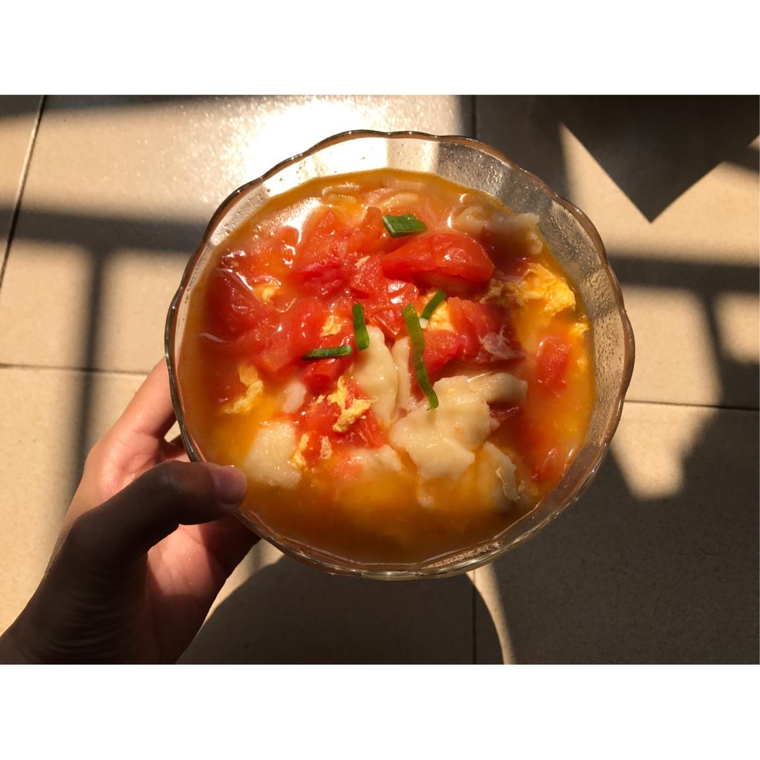 番茄鸡蛋疙瘩面