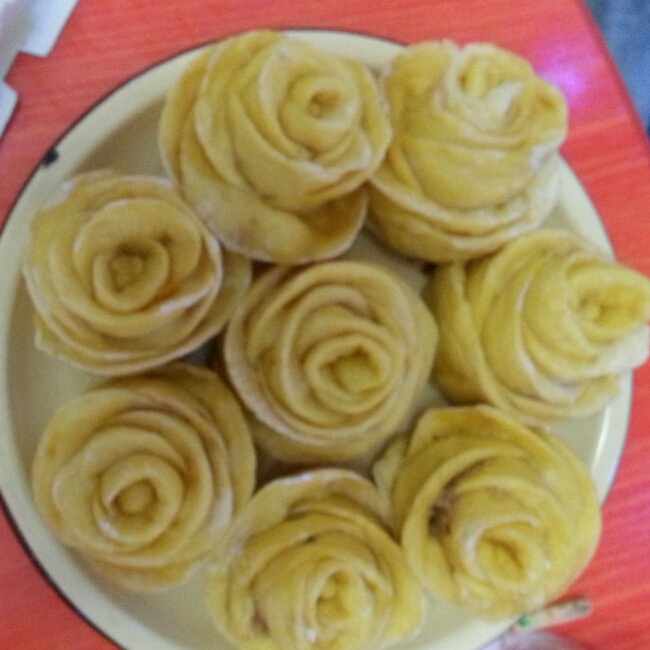 南瓜玫瑰花馒头