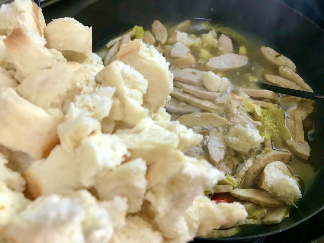 【极简人间美味|煮馍(烩馍)陕西小吃的做法步骤图】一只菜团子_下厨房