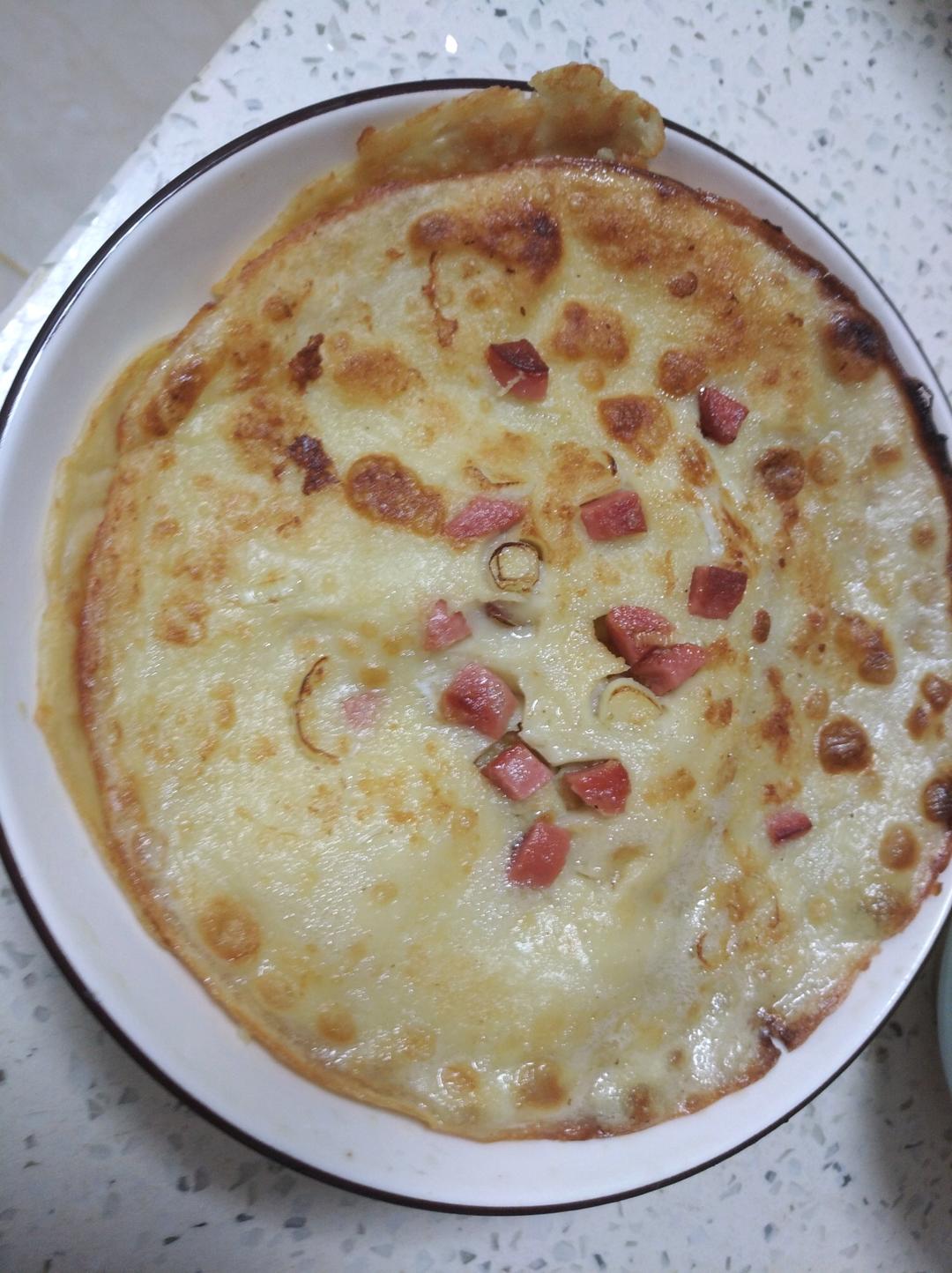 不粘粉，不揉面，5分钟就能搞定的鸡蛋饼