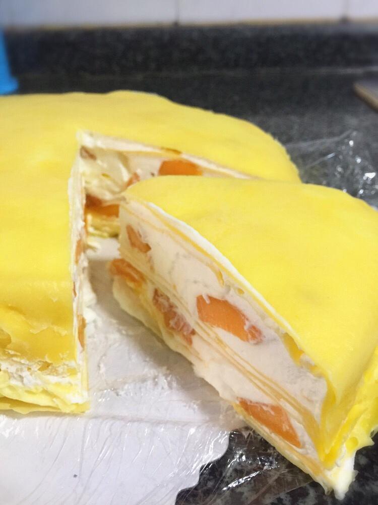 一米阳光925做的芒果千层蛋糕