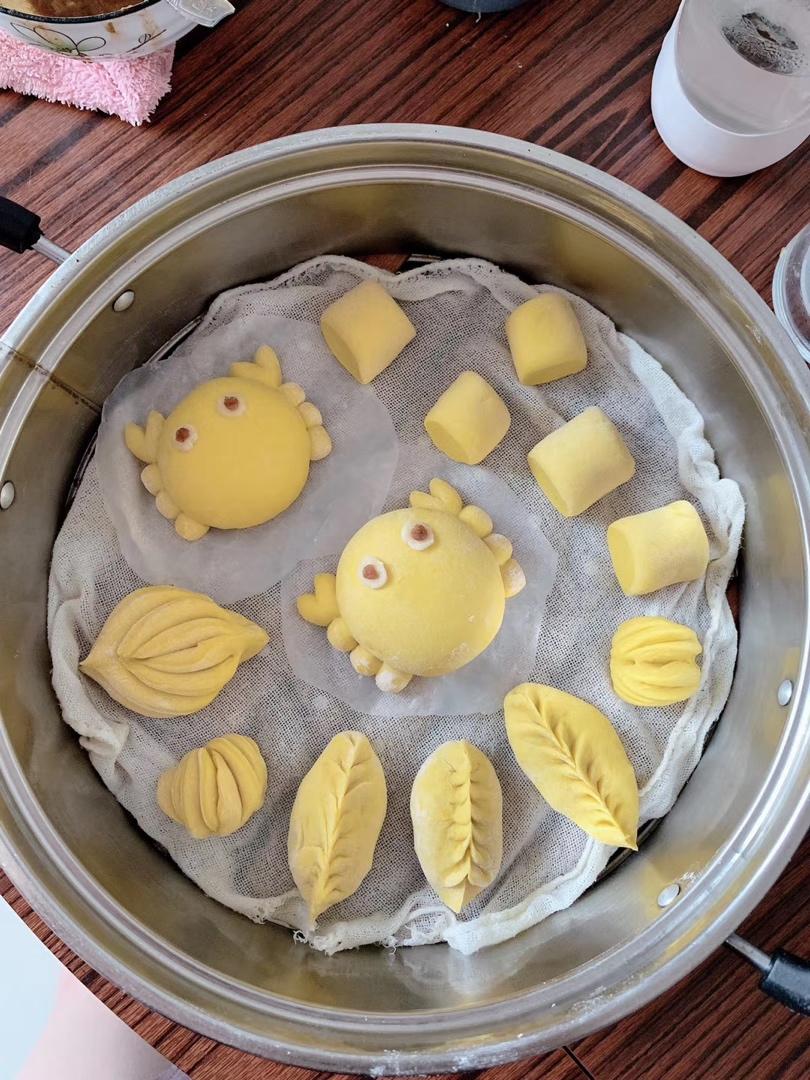 南瓜螃蟹馒头