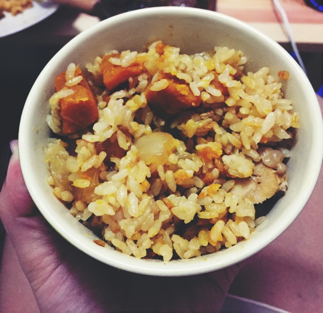 南瓜鸡肉饭