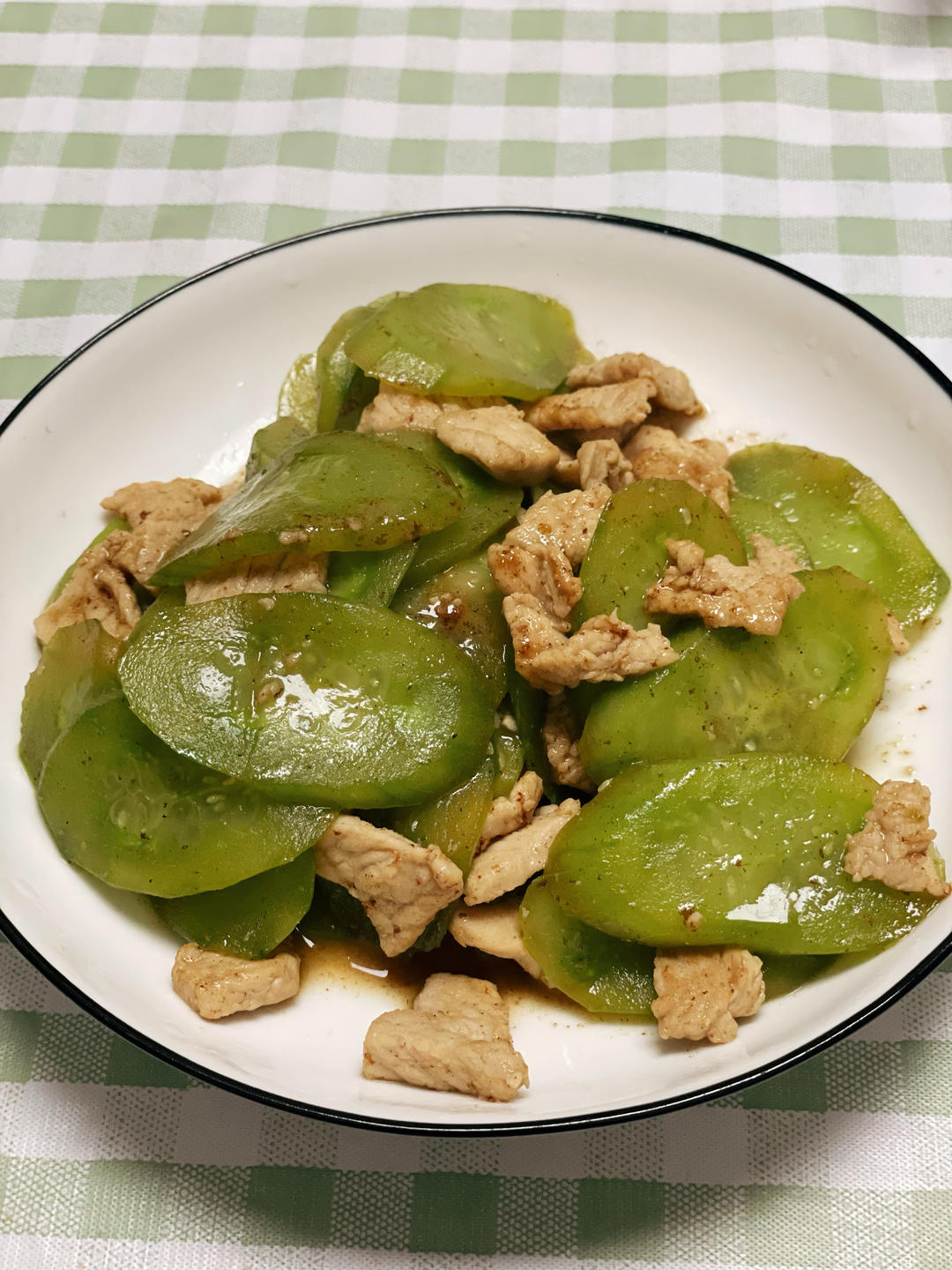 青瓜炒肉片