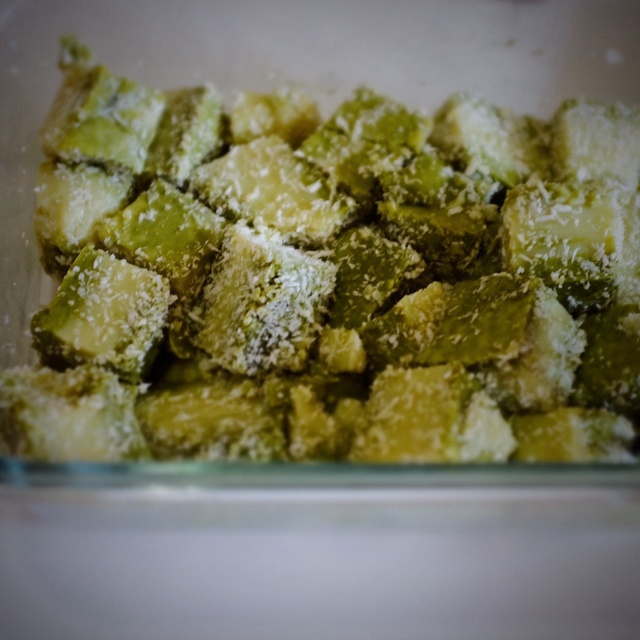 牛奶抹茶椰丝小方