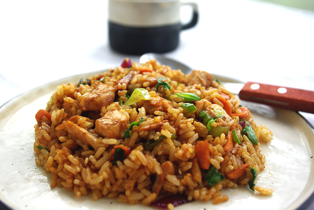 必胜客同款「日式照烧鸡腿炒饭」