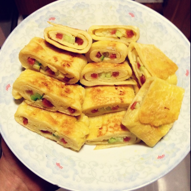 火腿鸡蛋卷