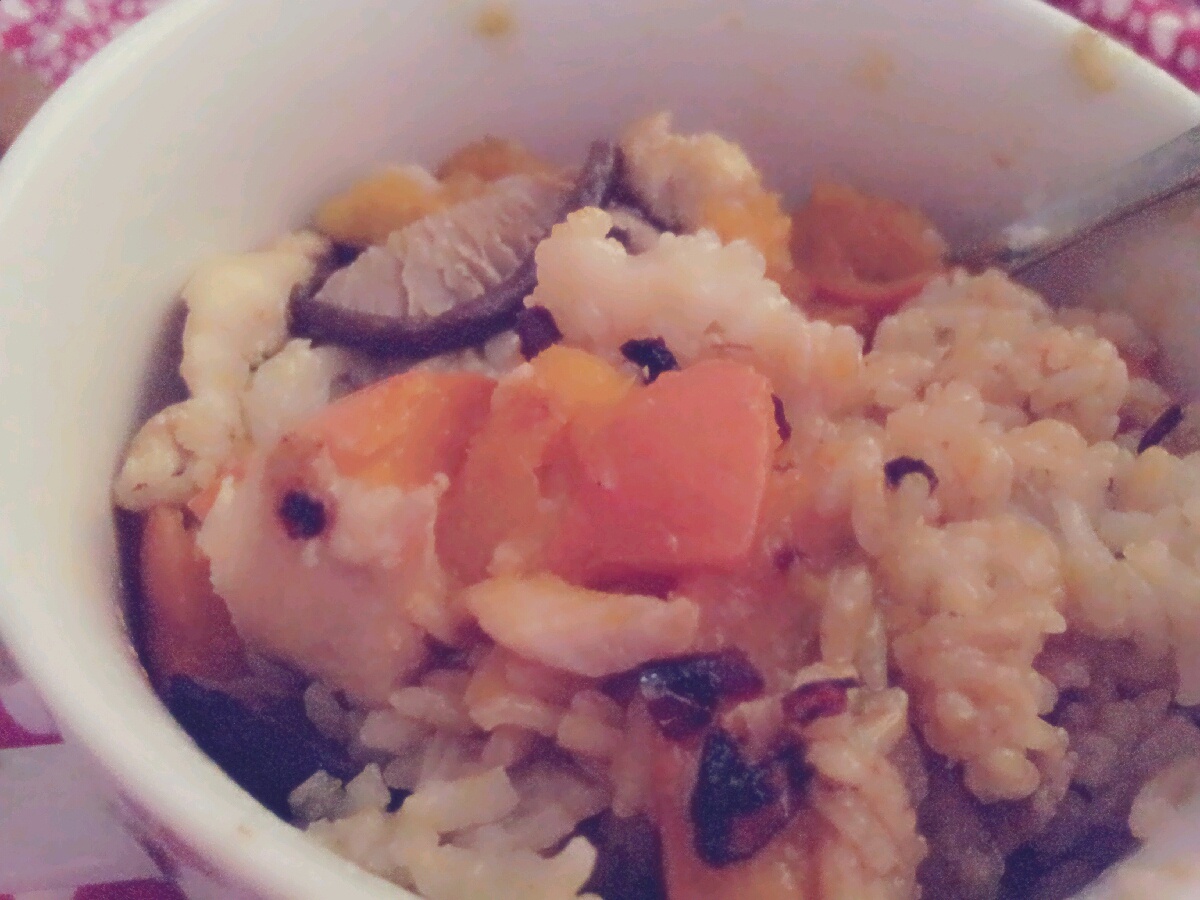 南瓜鸡肉饭