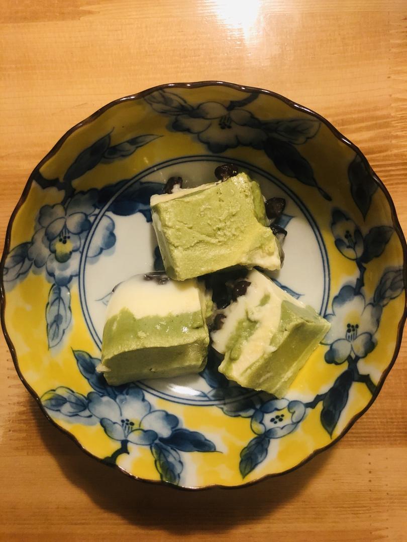 抹茶奶冻 Matcha Green Tea and Milk Jelly