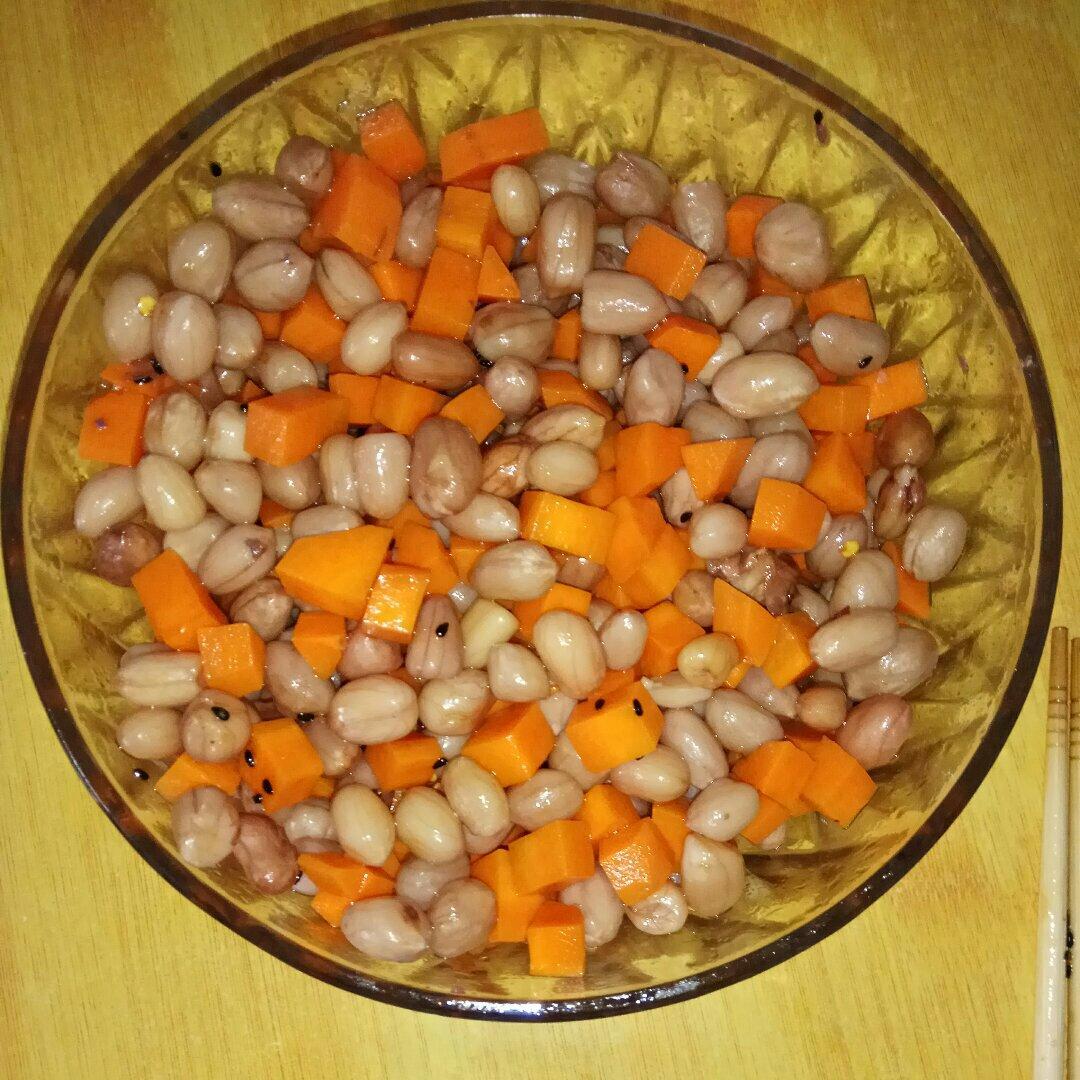 凉拌芹菜花生米胡萝卜