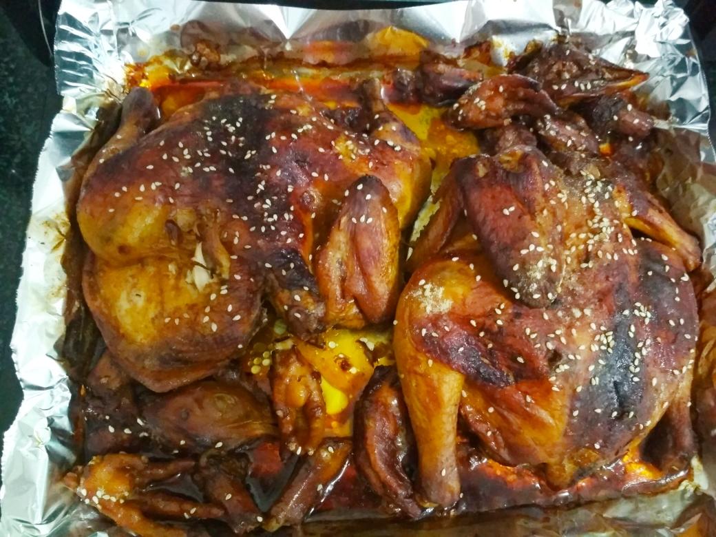 烤箱烤鸡