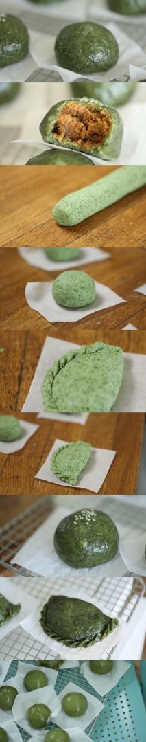 青团 | 咸蛋黄肉松馅