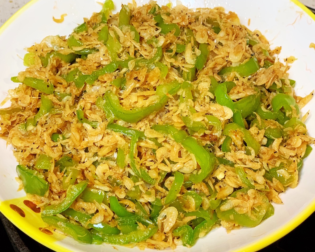 超级下饭菜—虾米炒青椒的做法