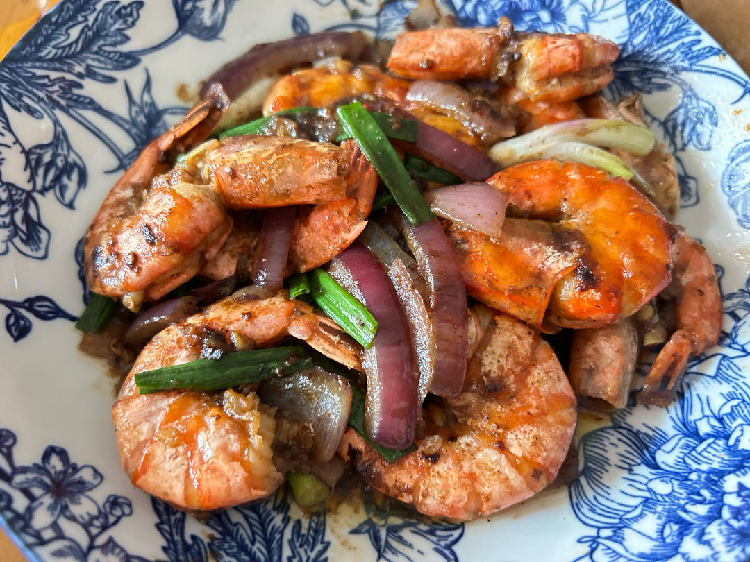 简单易做的蒜蓉炒虾🦐