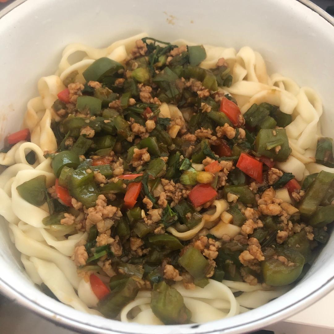 青椒肉卤 打卤面