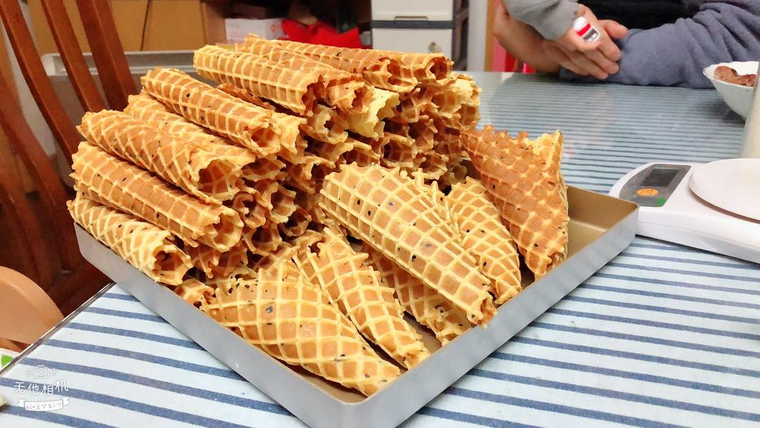 鸡蛋卷 脆皮蛋筒 冰淇淋绝配脆脆脆 无黄油不打发材料简单