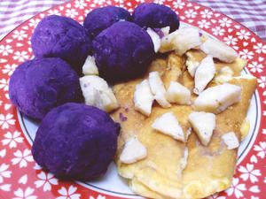 香蕉紫薯球（减脂伪大福）的做法 步骤2