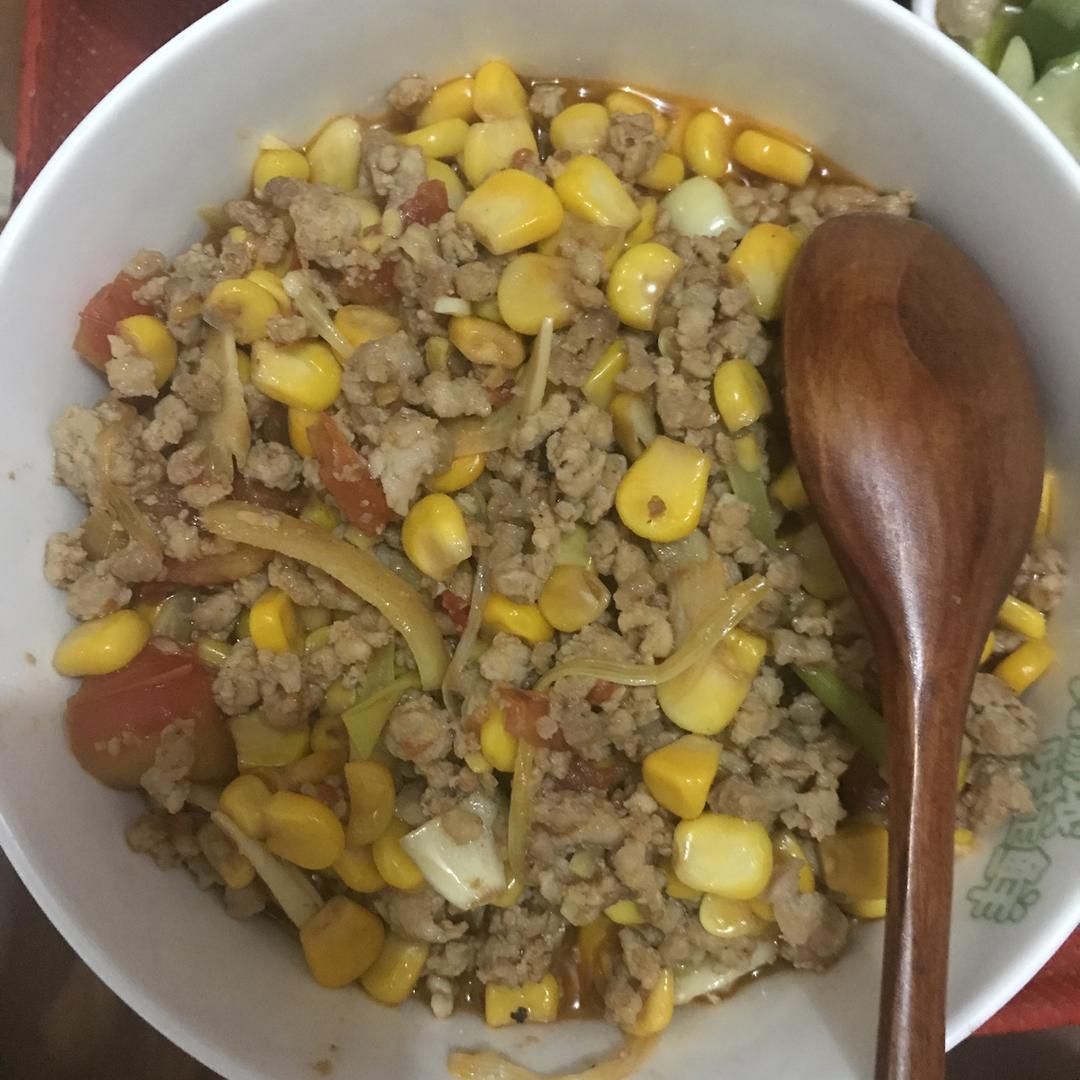 玉米炒肉末【超级下饭的快手家常菜】