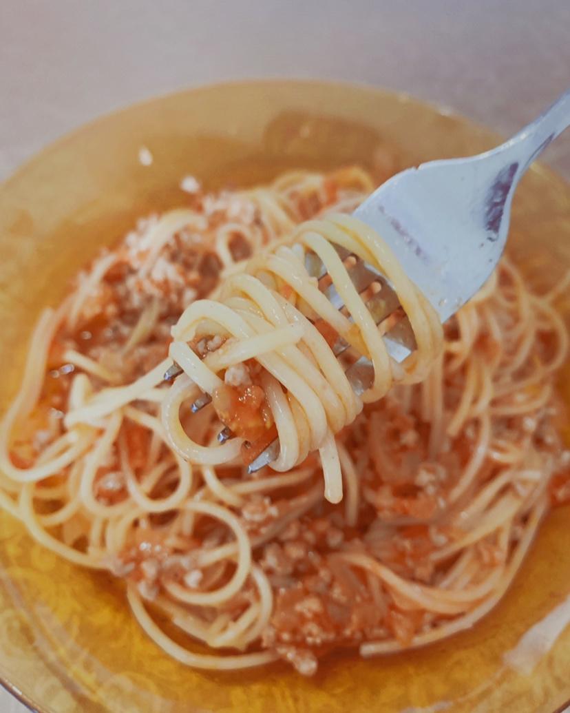（完胜必胜客的）番茄肉酱意大利面～