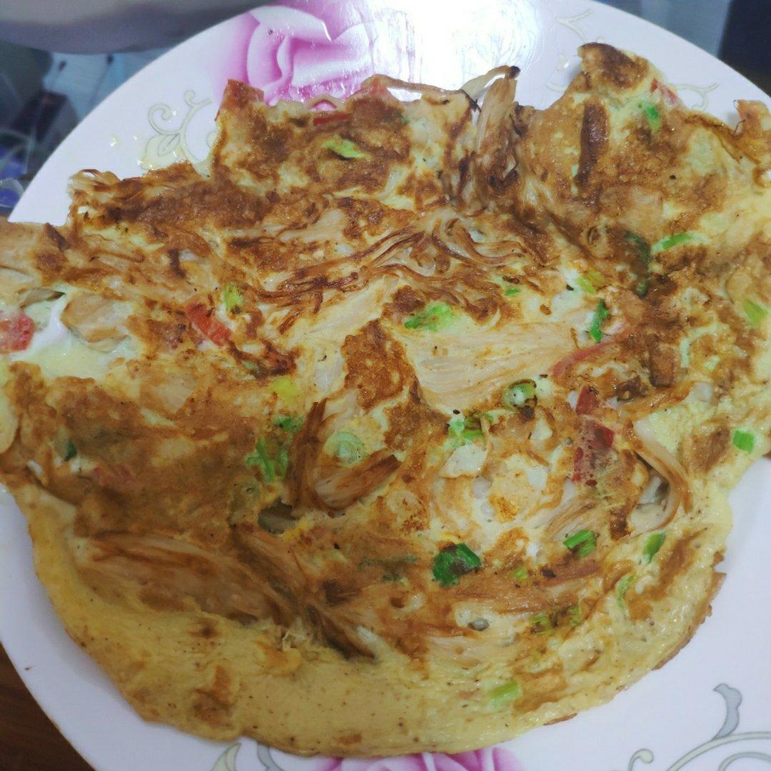 金针菇蛋饼