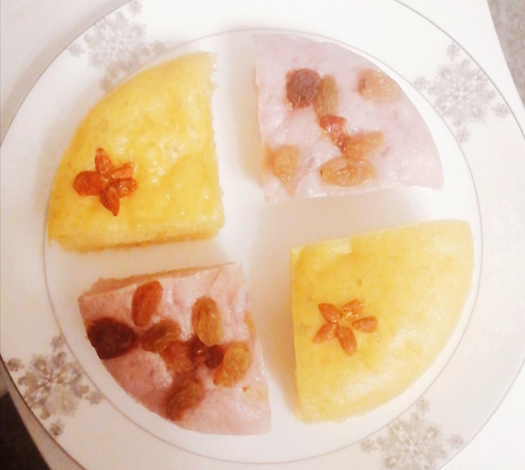 紫薯南瓜系列之双拼发糕