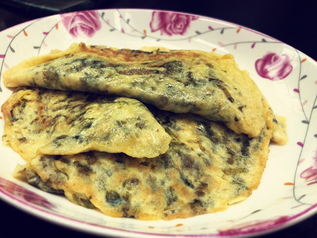 小柒柒-7做的紫菜煎蛋饼