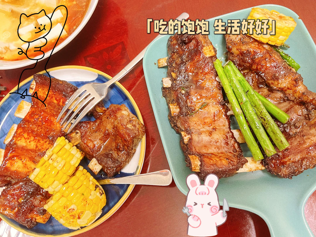最简单的焦香软糯烤猪肋排