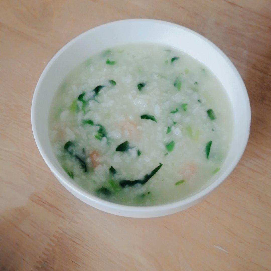 虾仁菠菜粥