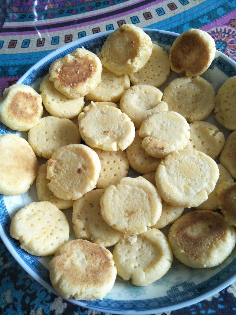 kangta丽丽姐做的无烤箱也甜点平底锅玛格丽特小饼干