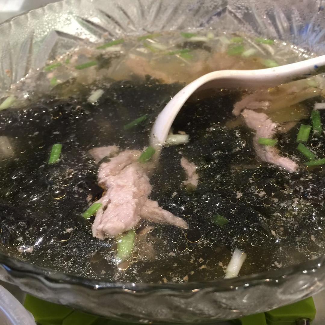 番茄紫菜鸡蛋肉丝汤