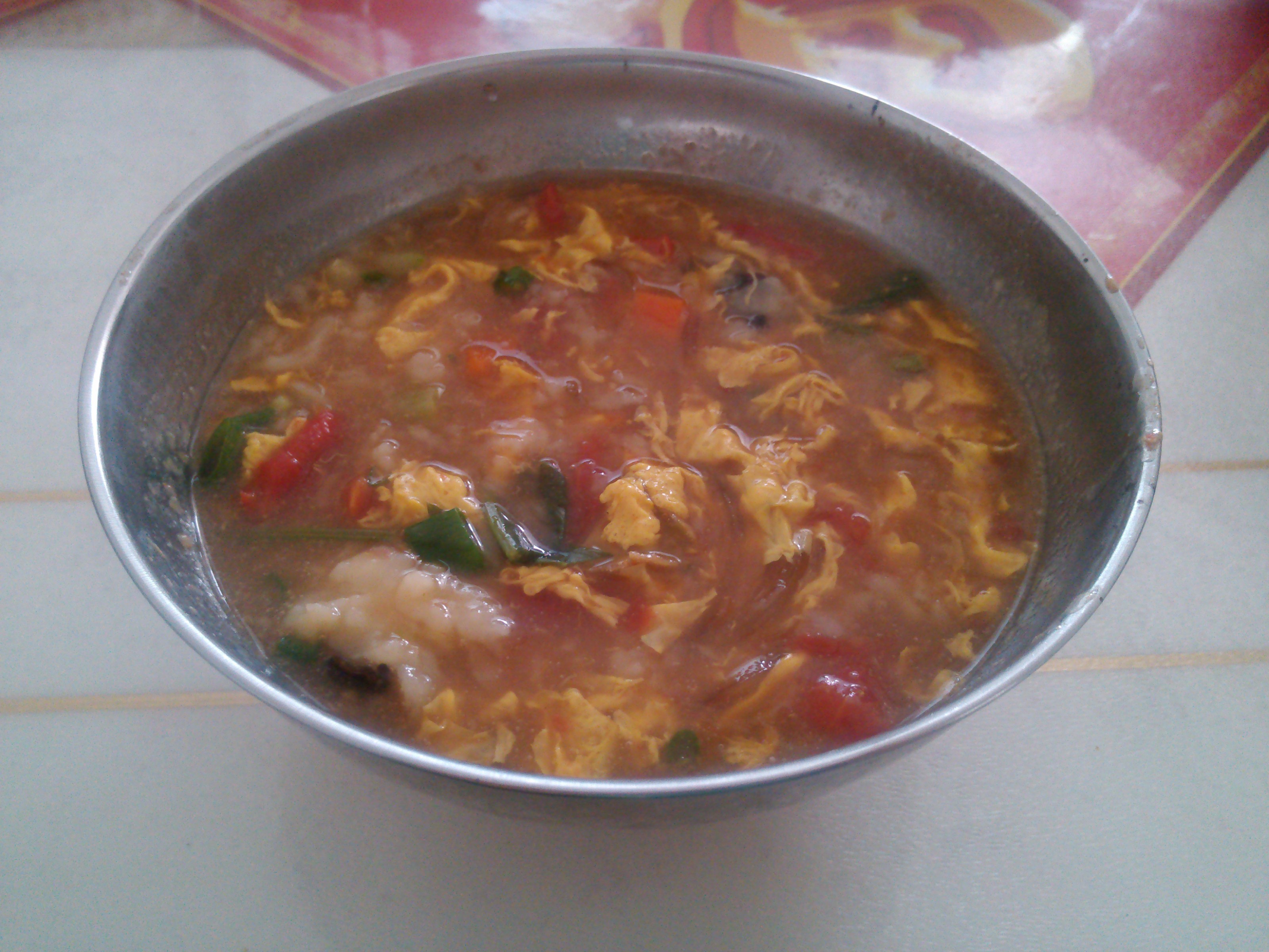 西红柿鸡蛋疙瘩汤