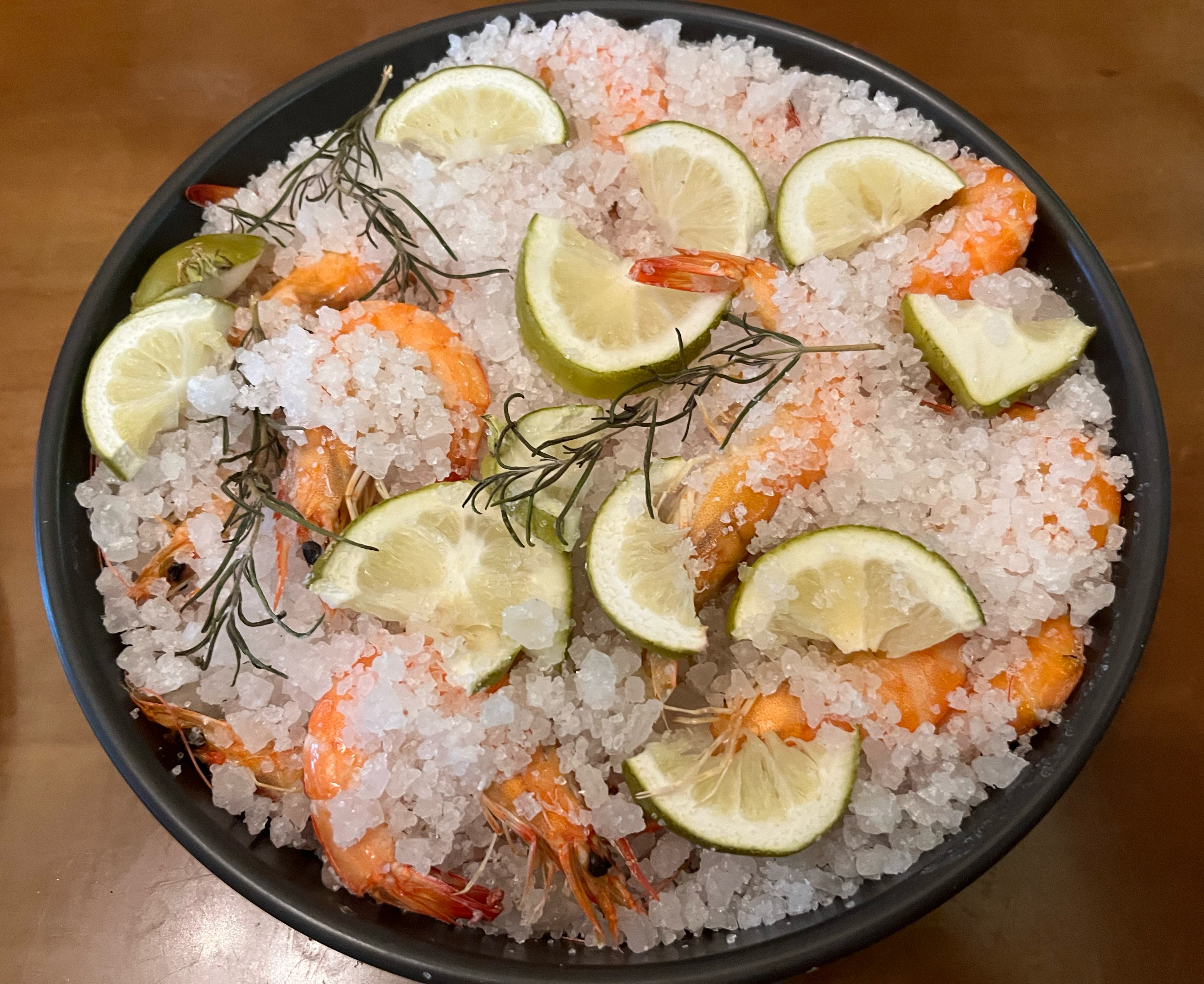 「盐焗大虾🦐」超简单又不伤锅的懒人烤箱盐焗法