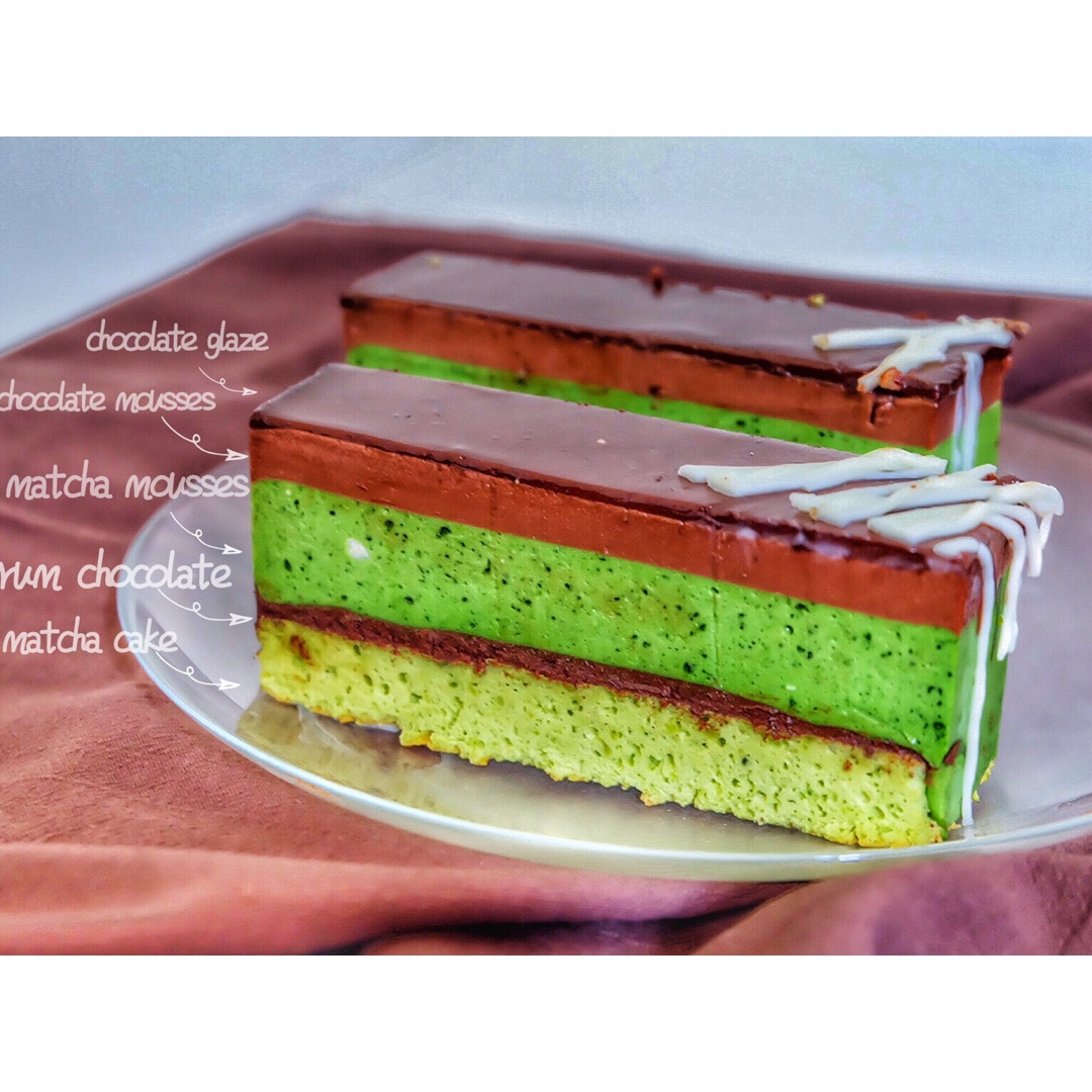 天际Yamanoha—香缇巧克力配抹茶慕斯蛋糕<熊谷裕子>