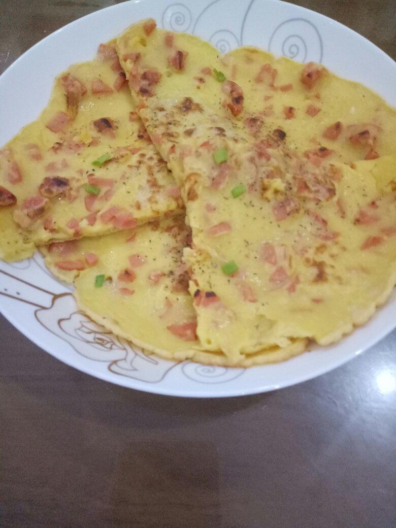 培根香葱鸡蛋饼