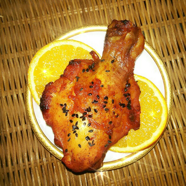 香蒜蕃茄烤鸡腿
