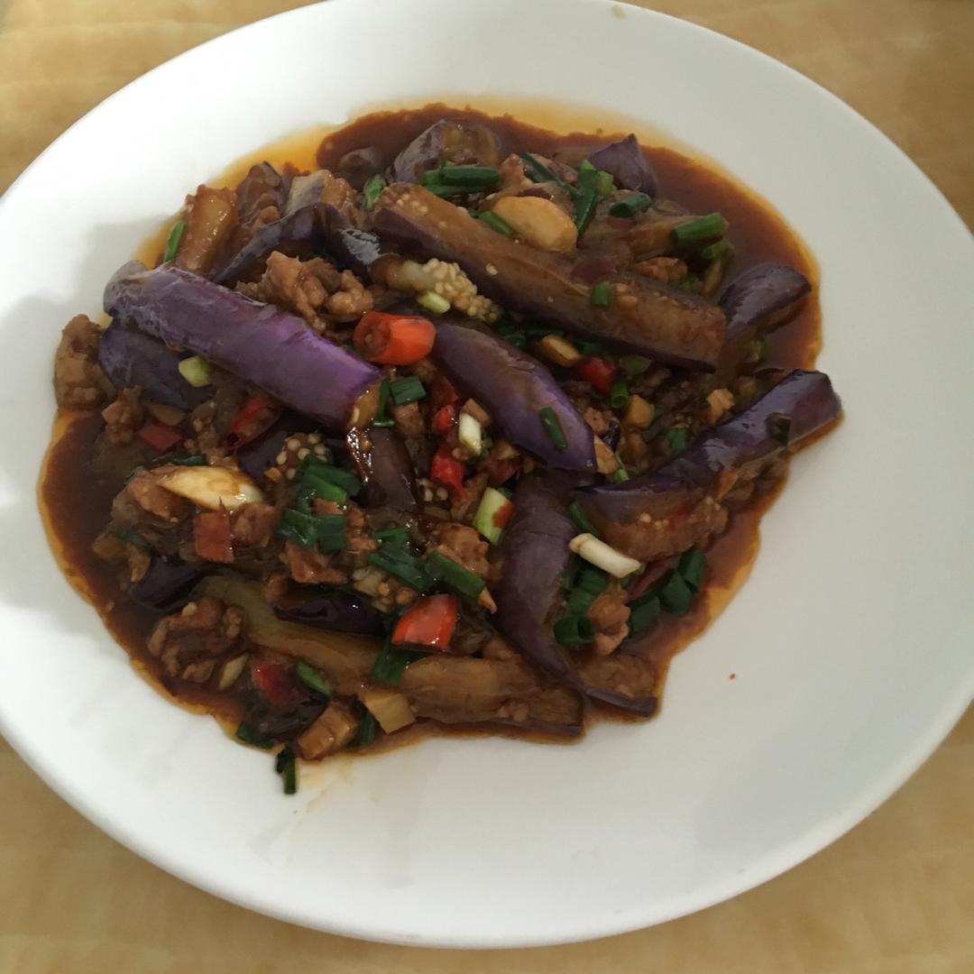 红烧肉沫茄子