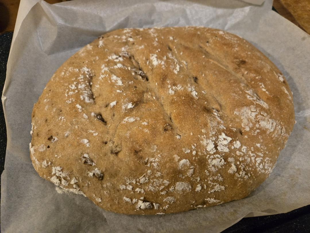 【不揉面】100%全麦拖鞋面包（恰巴塔）