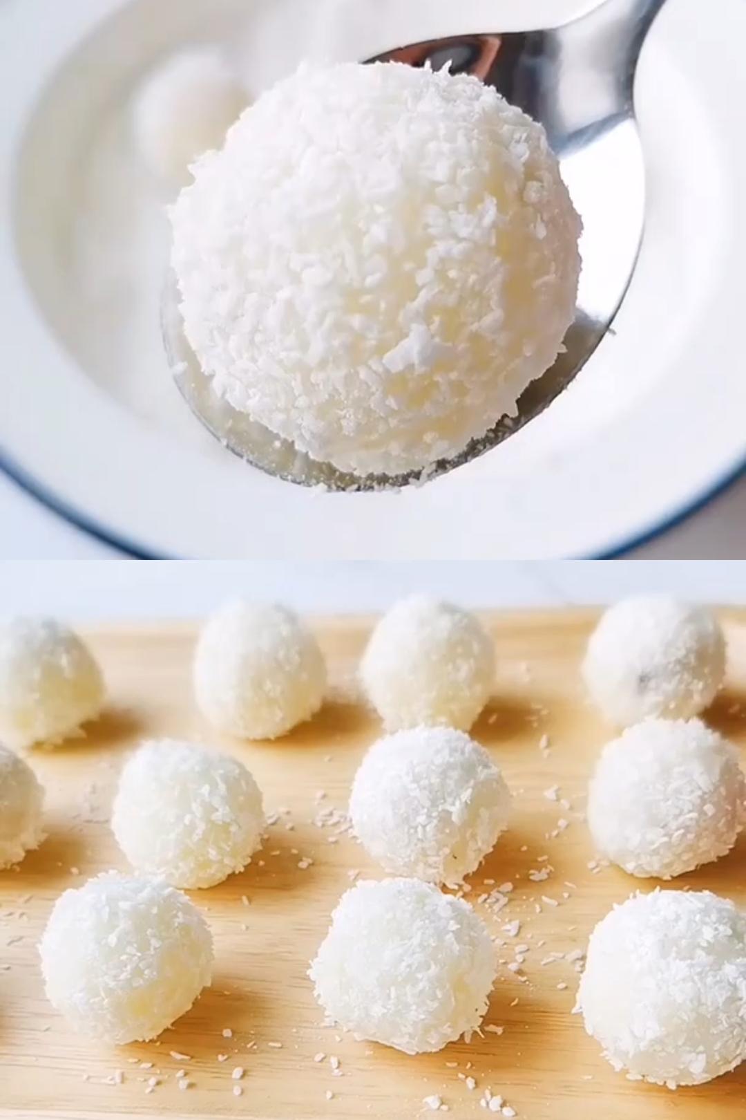 超简单椰蓉牛奶球的做法
