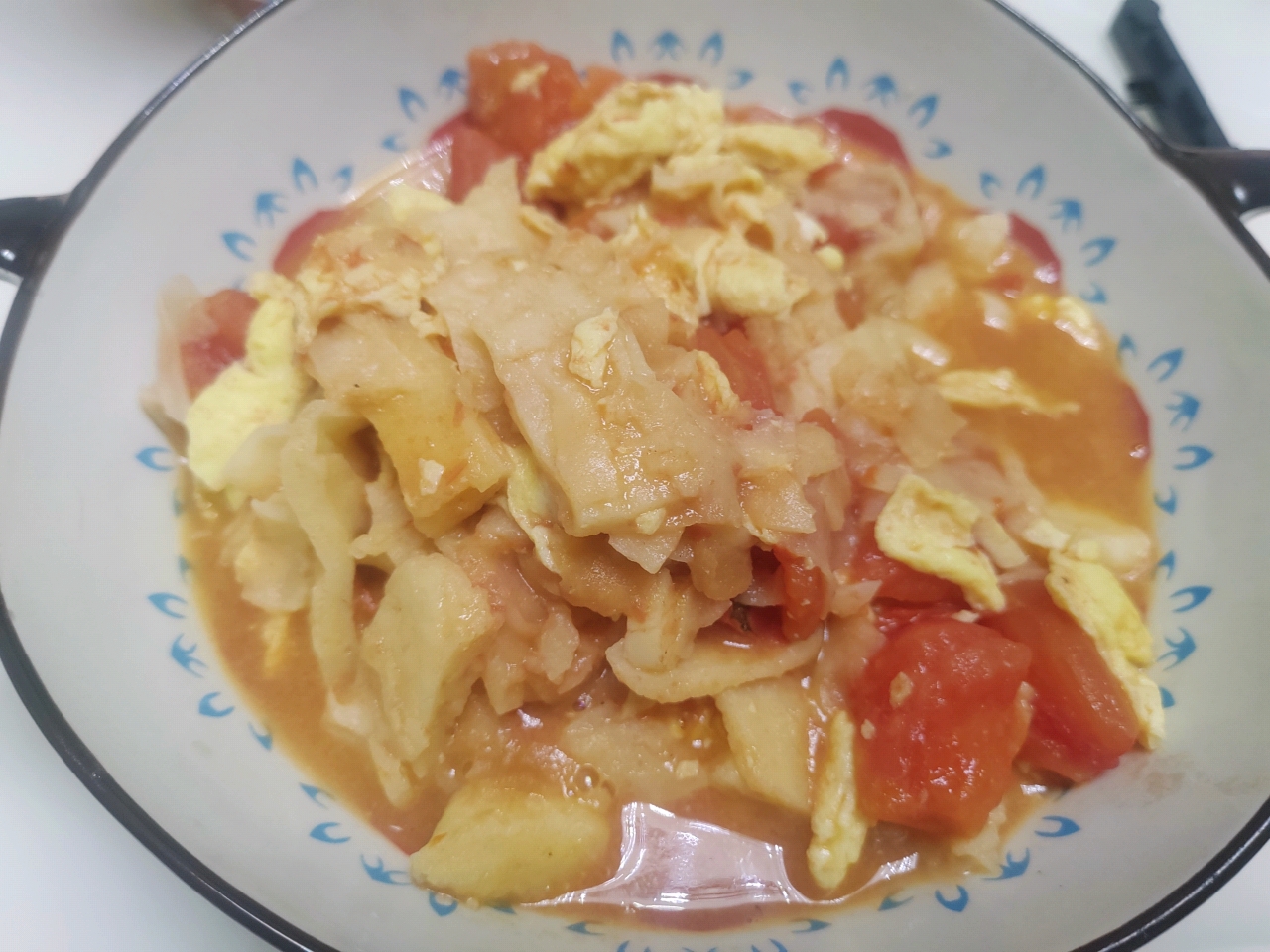 西红柿鸡蛋烩饼