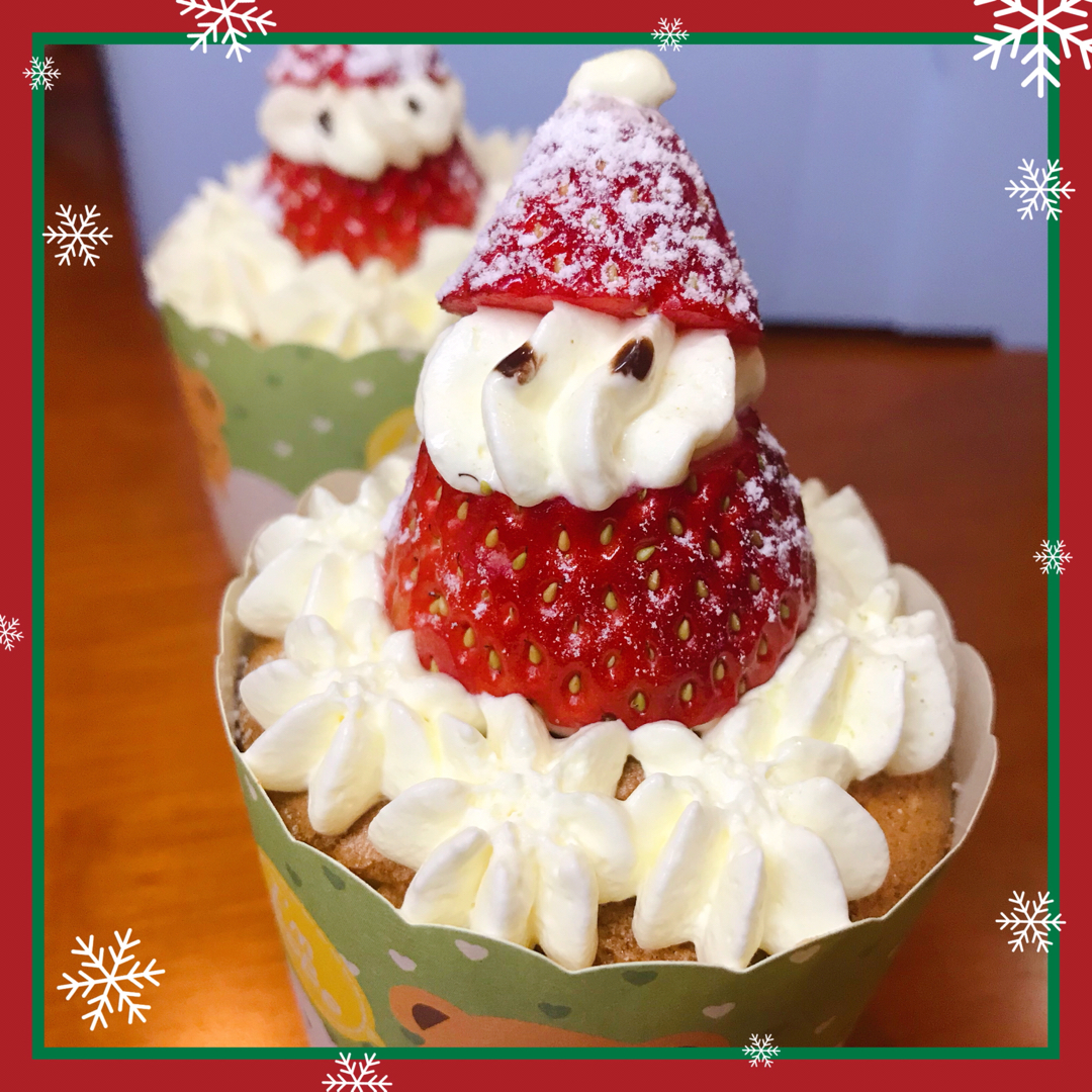 圣诞将至｜草莓巧克力杯子蛋糕