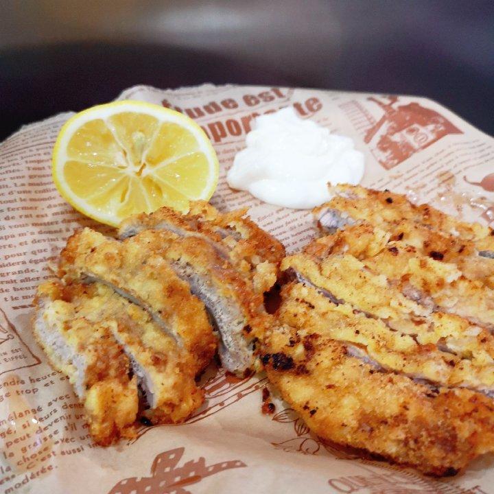 林倪丁丁做的炸猪排friedporksteak