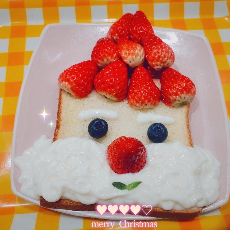 圣诞老人开放式三明治