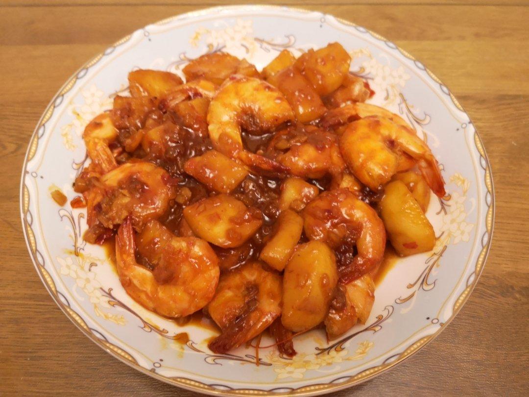 【苹果油条虾】香脆鲜甜，再来一块