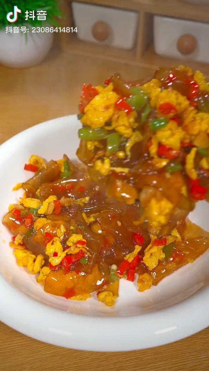 红薯粉皮炒鸡蛋